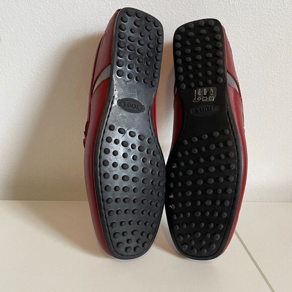 Tod\'s Ferrari Red Leather City Gommino Cavallino 3D‎ Loafer Shoes, Size Tod\'s 7 main image 10
